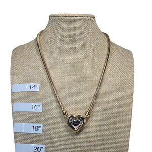 Women's Joan Rivers Gold & Silver Tone Heart Pendant Necklace One Size
